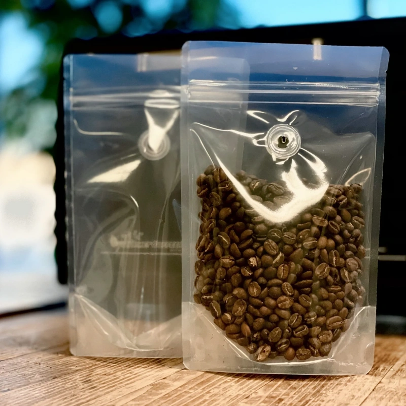 Clear Coffee Bags 1 clear coffee bags with valve