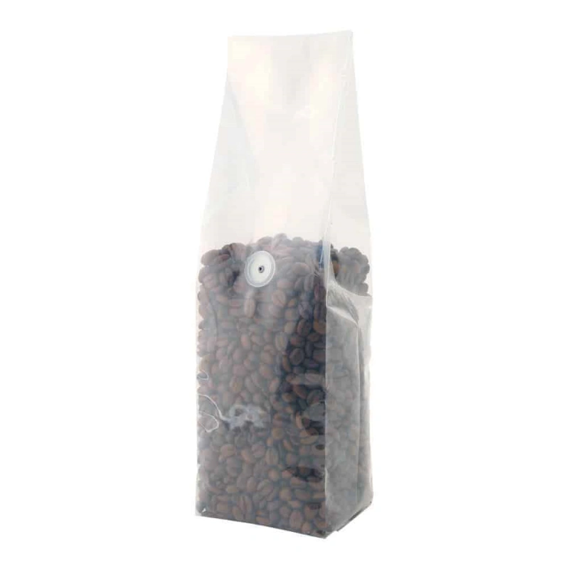 Clear Coffee Bags 4 clear side gusset coffee bags