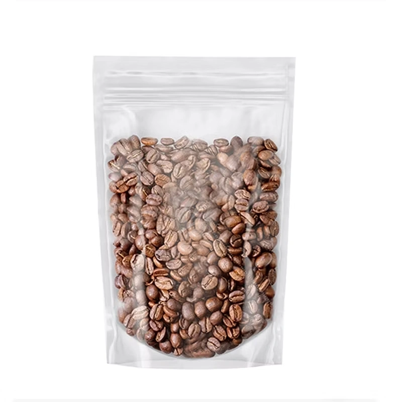 Clear Coffee Bags 3 clear stand up coffee bags