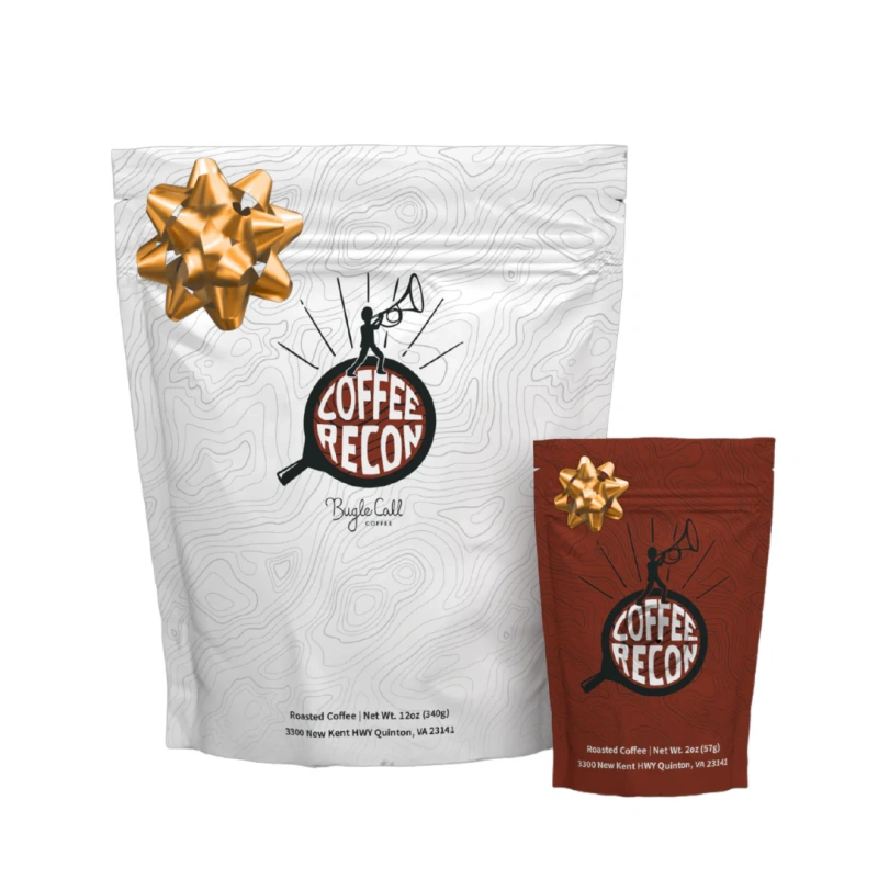 Coffee Gift Bags 7 coffee gift bags with valve and zipper