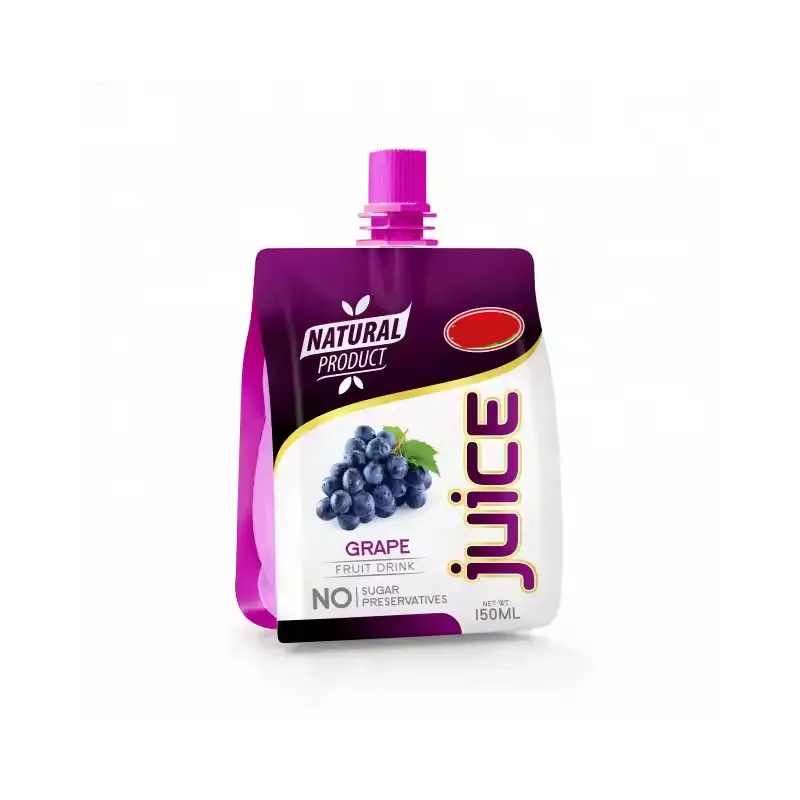 Grape Juice Pouch 4 custom grape juice pouches