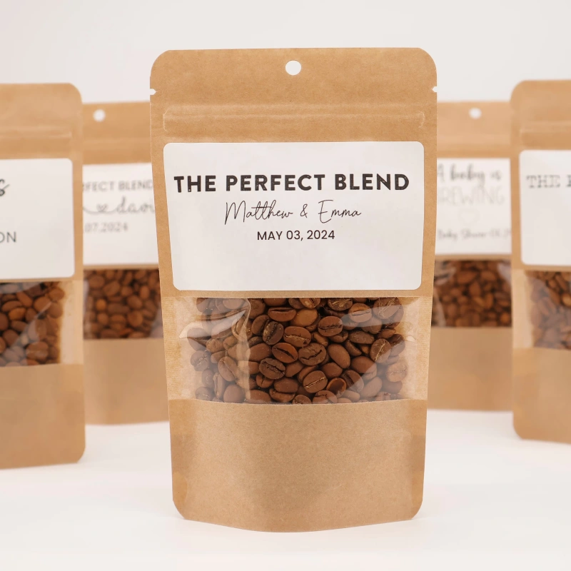 Wedding Favor Coffee Bags 5 kraft paper wedding favor coffee bags