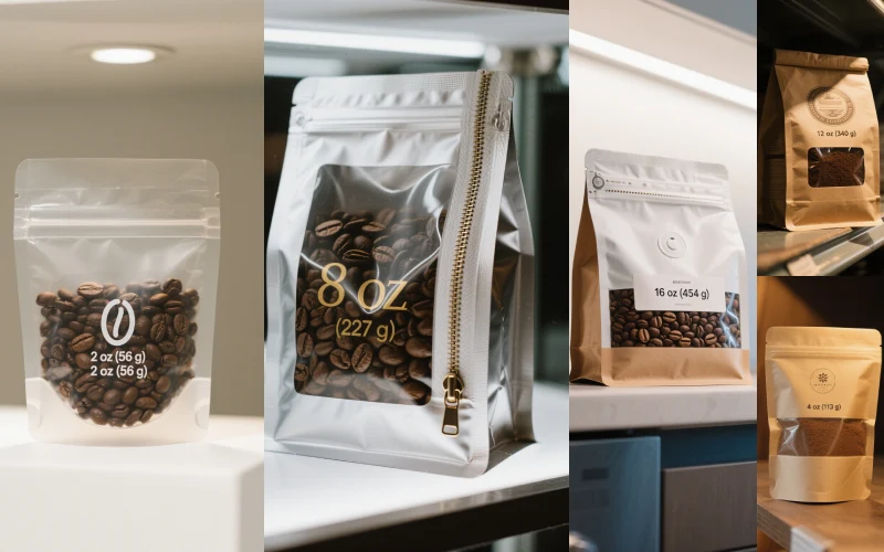 standard bag of coffee size