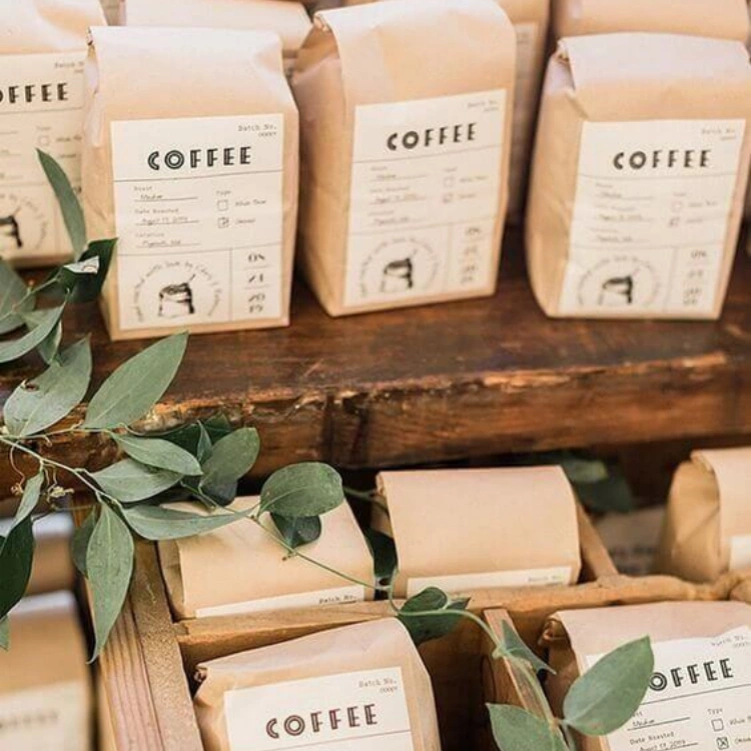 Wedding Favor Coffee Bags 8 wedding favor coffee bags with tin tie