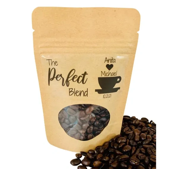 Wedding Favor Coffee Bags 7 wedding favor coffee bags with window