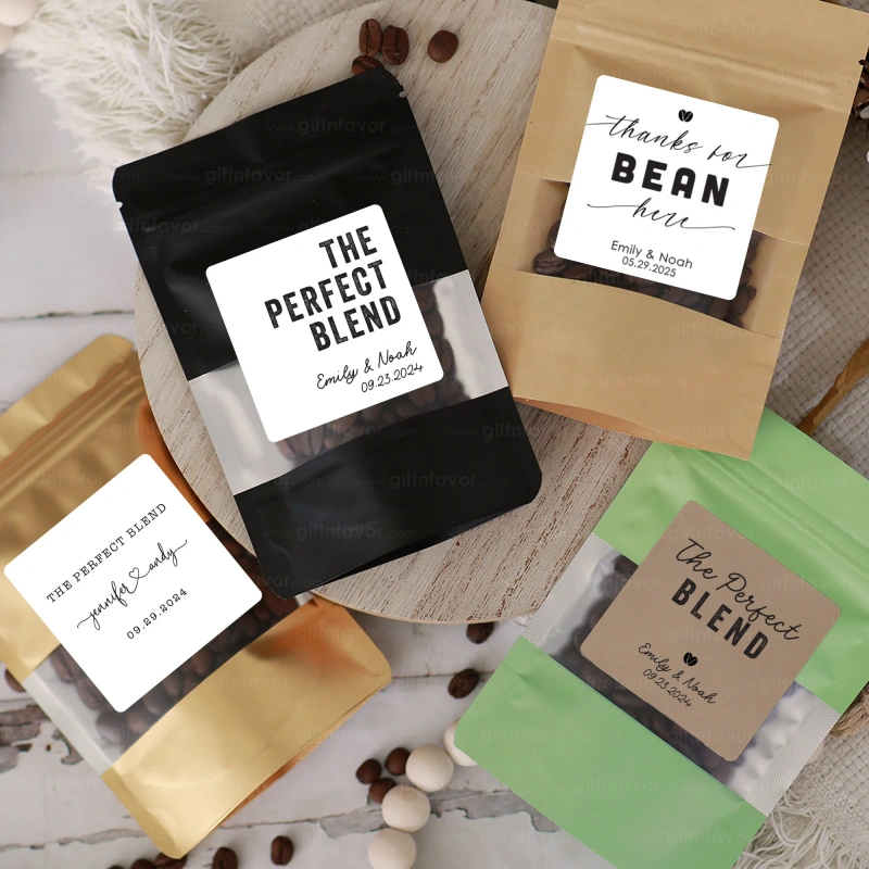 Wedding Favor Coffee Bags 4 wedding favor coffee bags with zipper