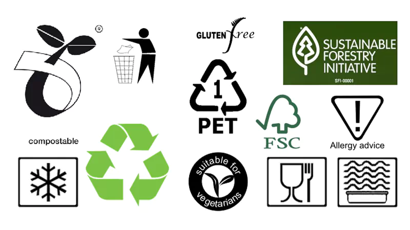 What are disposal logos