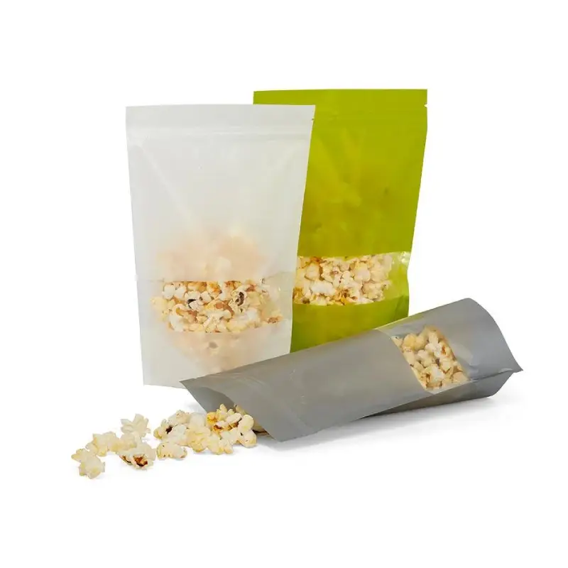 rice paper stand up pouches with window
