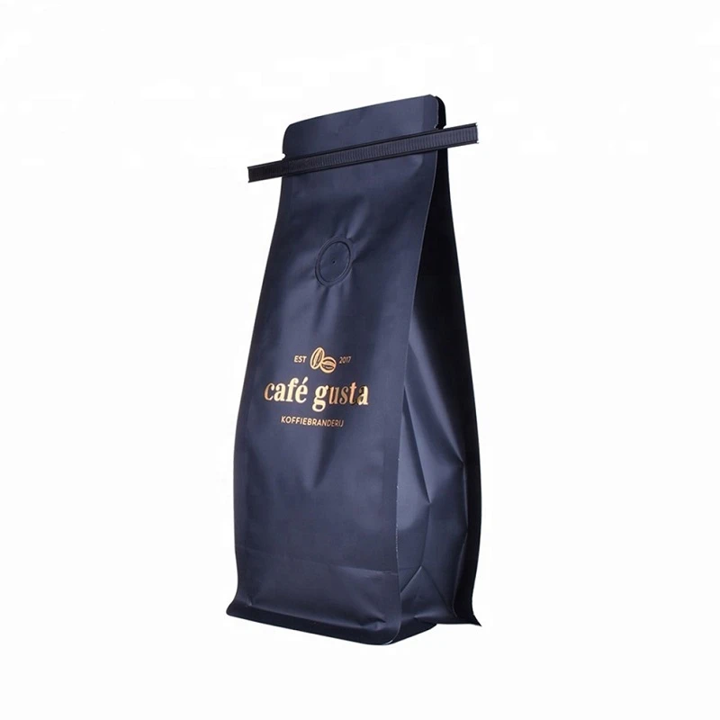 Black Tin Tie Paper Coffee Bags