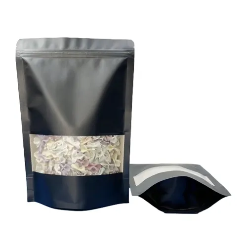 Black Kraft Paper Bags With Window