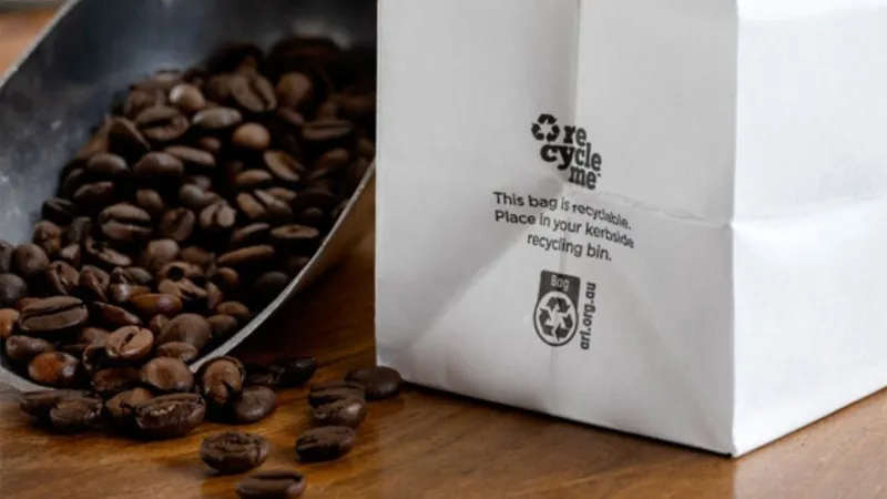 Recycle Bag Logo: Environmental Protection Information Code 2 Recycle Bag Logo on coffee bag