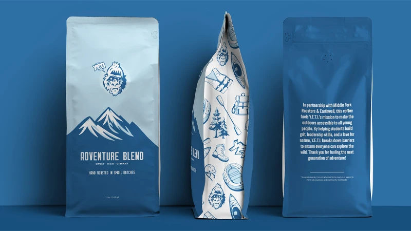 How to Make Coffee Bags? Coffee Bag Manufacturing Process 3 flat bottom coffee pouches