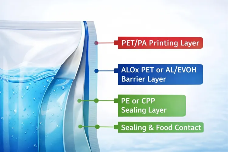 liquid pouch structures